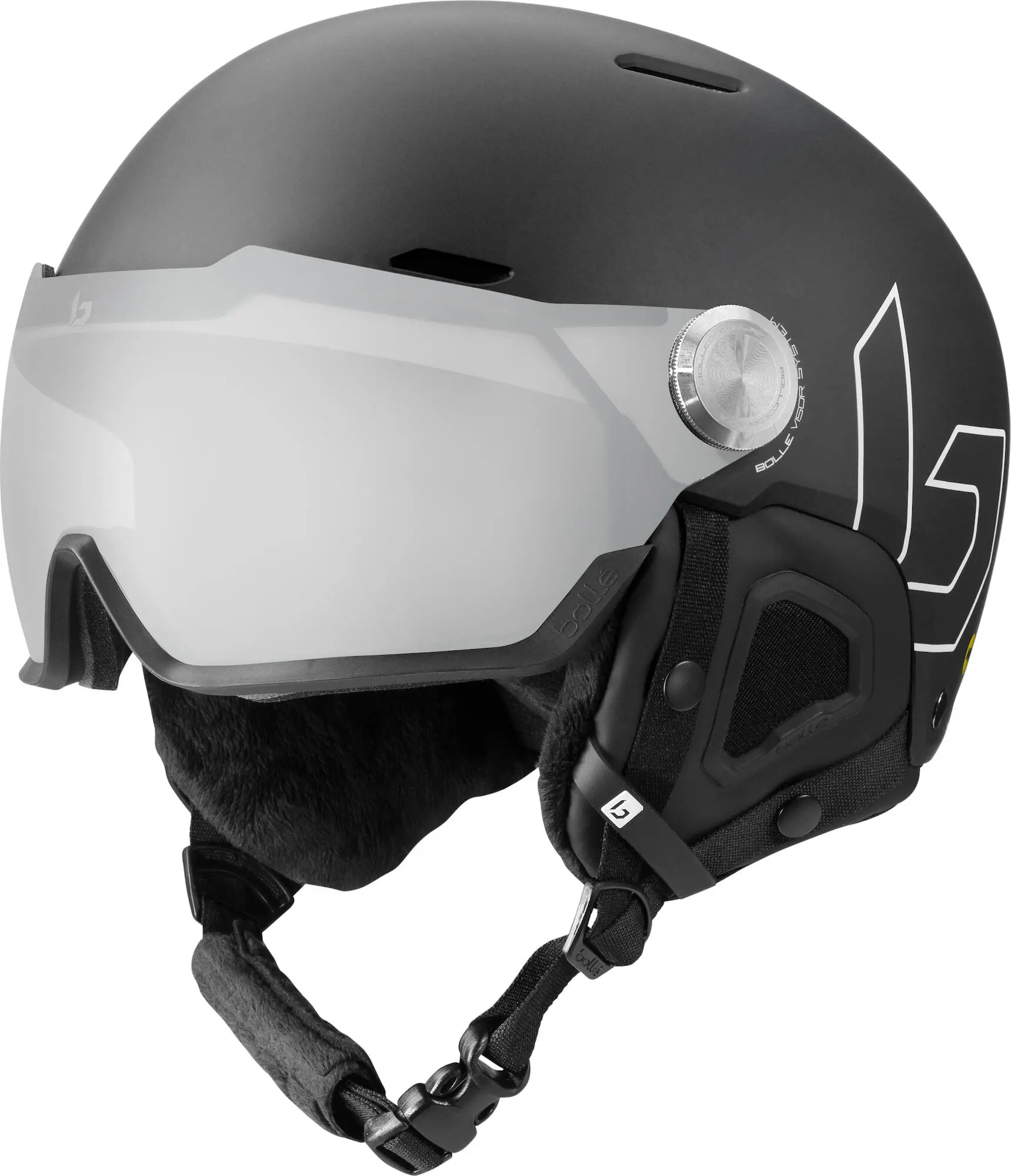 Casque De Ski Neuf à Visière Bolle Might Visor Premium Mips Black Matte Photochromique Taille 52-55cm