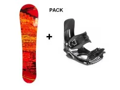 Pack Snowboard Neuf Monkey Taille 150cm + Fix Adulte Réglable