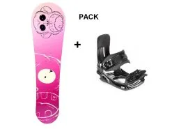 Pack Snowboard Neuf Monkey Junior Taille 120cm, 130cm + Fix Junior Réglable