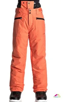 Pantalon Ski/Snow Quiksilver Boundry Youth Mandarin Red Taille 10ans, 12ans, 14ans
